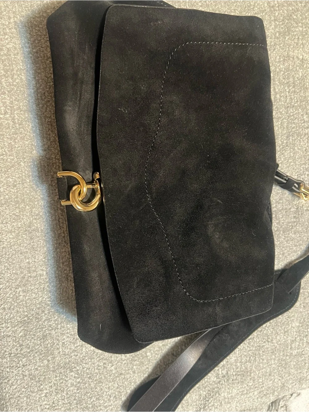 Rebecca Minkoff Black Suede Satchel Bag